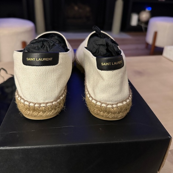 SAINT LAURENT EMBROIDERED ESPADRILLES IN CANVAS. - Picture 3 of 5